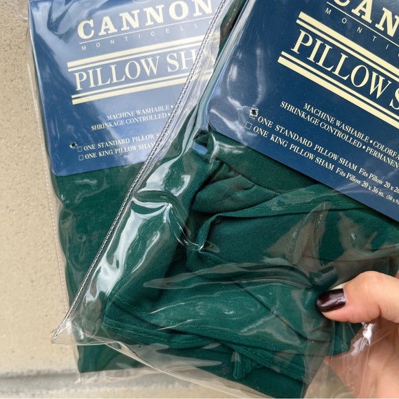 Vintage New Green Cannon Monticello Shams. Set of 2 in original packaging. - Picture 12 of 13